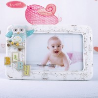 嬰兒相架 - 藍色貓頭鷹 (4x6) 